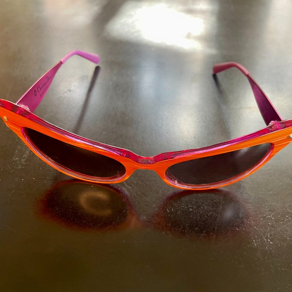 Christian Dior Cat Eyes Pink and Orange Meow! - Picture 8 of 11